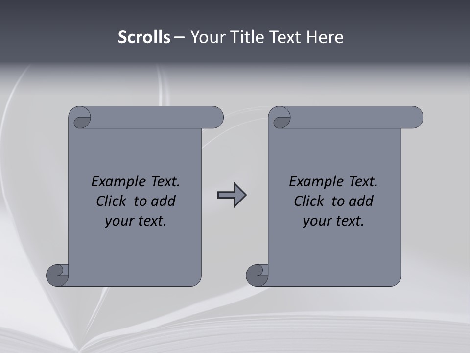 A Book With A Heart Shape On Top Of It PowerPoint Template