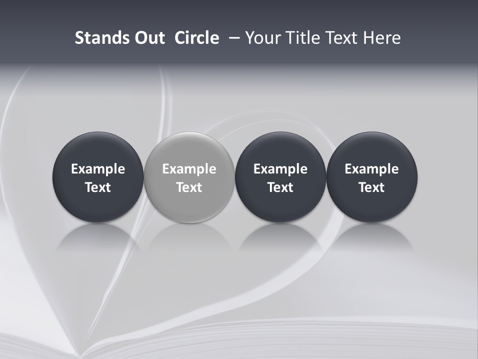 A Book With A Heart Shape On Top Of It PowerPoint Template