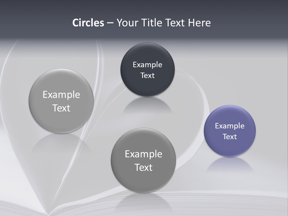 A Book With A Heart Shape On Top Of It PowerPoint Template