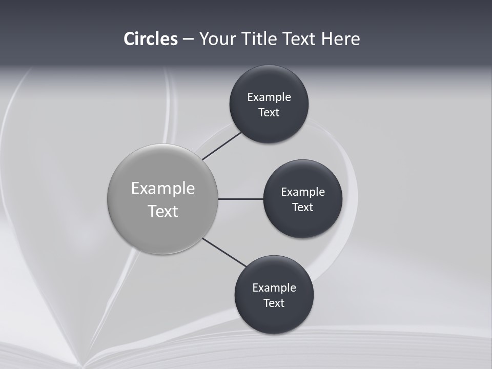 A Book With A Heart Shape On Top Of It PowerPoint Template
