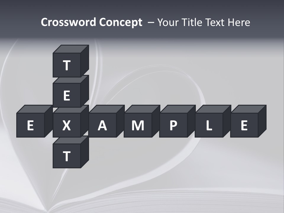 A Book With A Heart Shape On Top Of It PowerPoint Template