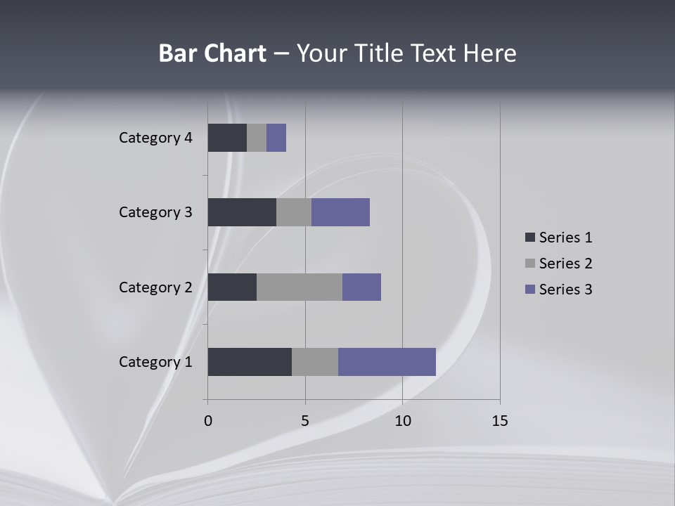 A Book With A Heart Shape On Top Of It PowerPoint Template