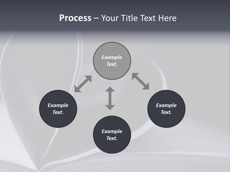 A Book With A Heart Shape On Top Of It PowerPoint Template