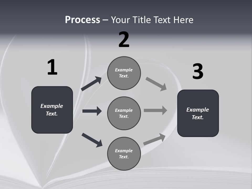 A Book With A Heart Shape On Top Of It PowerPoint Template
