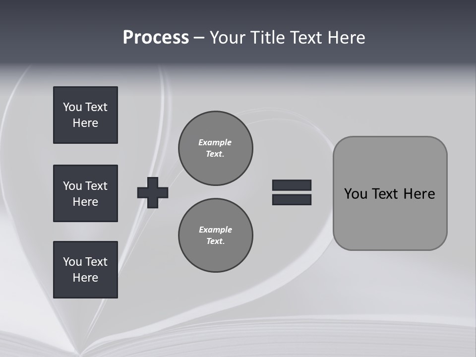 A Book With A Heart Shape On Top Of It PowerPoint Template