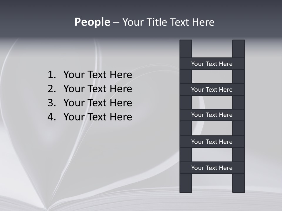 A Book With A Heart Shape On Top Of It PowerPoint Template