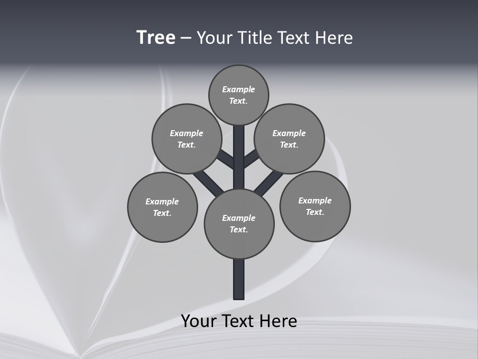 A Book With A Heart Shape On Top Of It PowerPoint Template