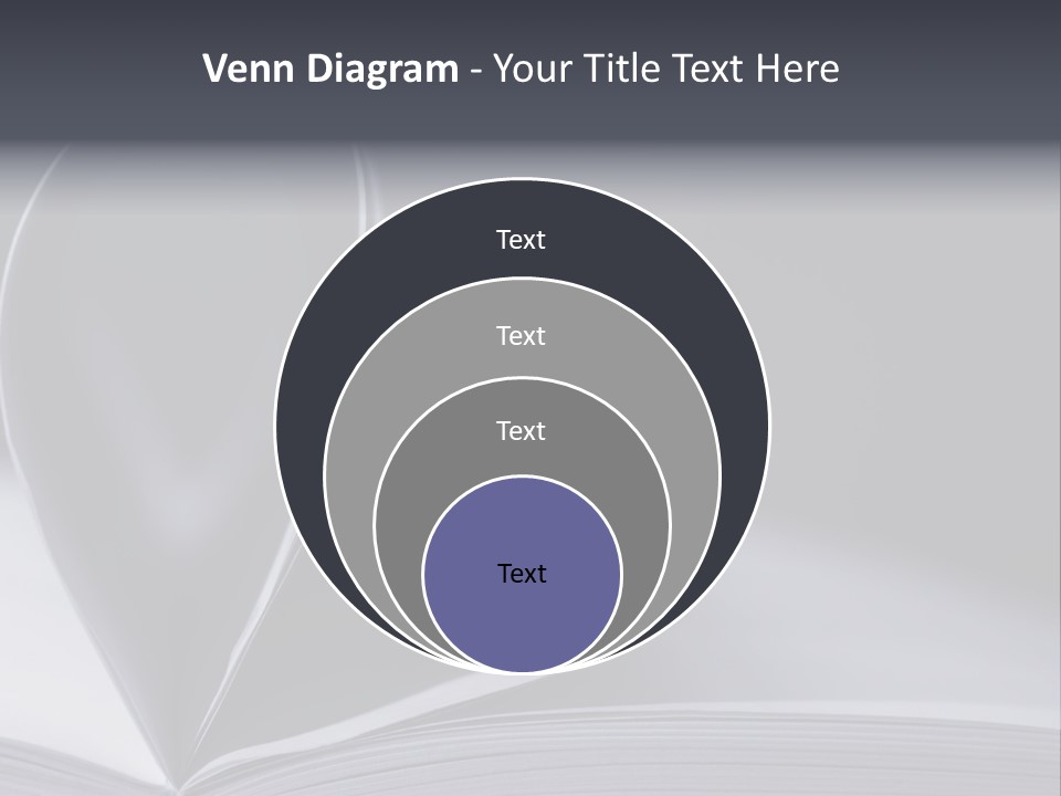 A Book With A Heart Shape On Top Of It PowerPoint Template
