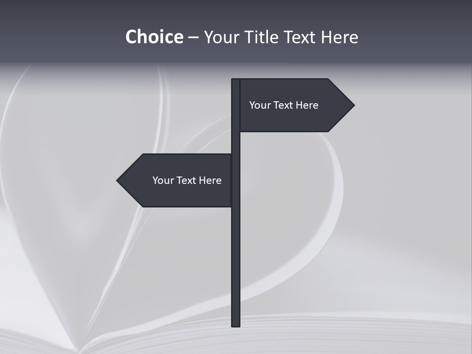 A Book With A Heart Shape On Top Of It PowerPoint Template