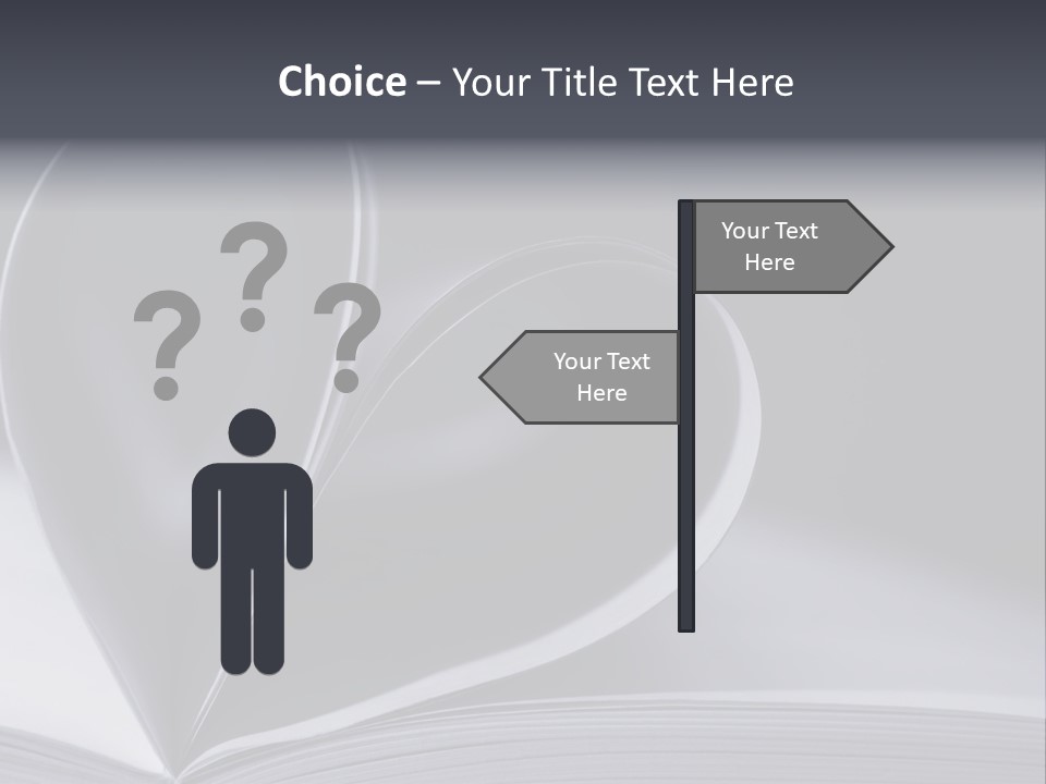 A Book With A Heart Shape On Top Of It PowerPoint Template