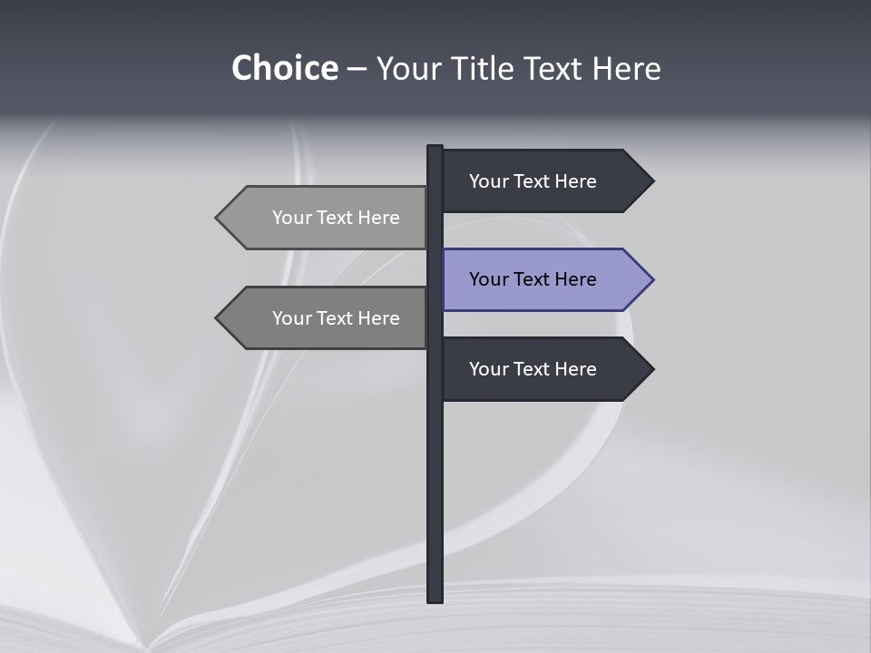 A Book With A Heart Shape On Top Of It PowerPoint Template