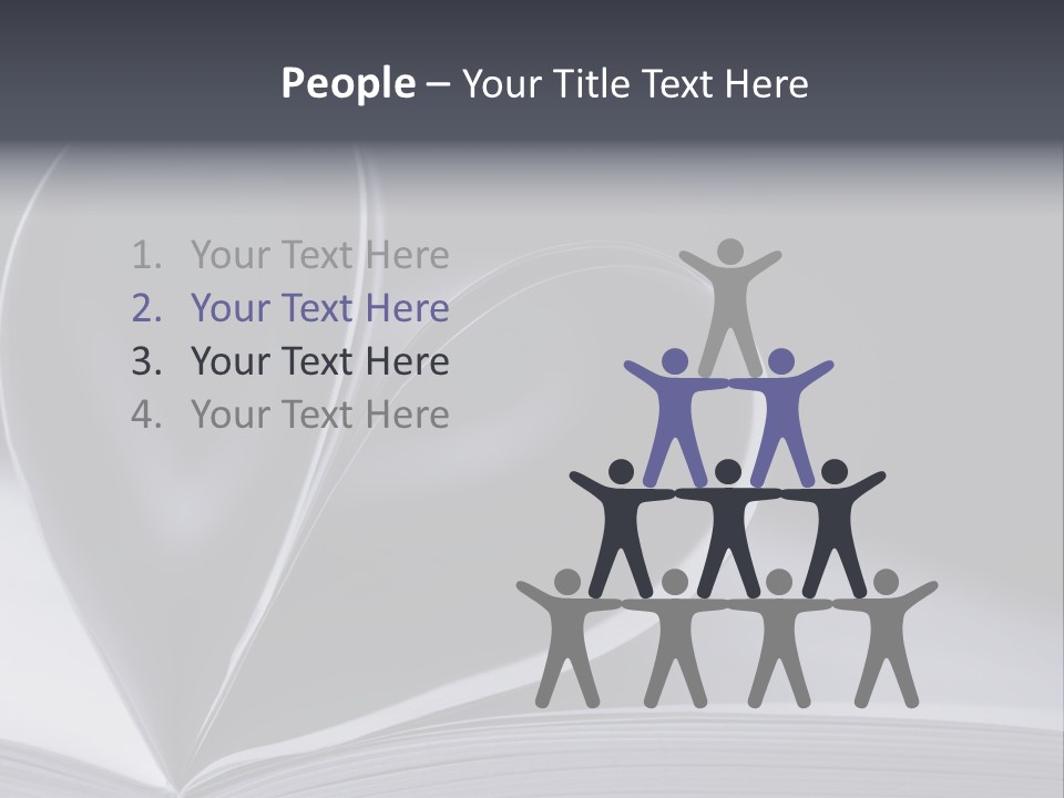 A Book With A Heart Shape On Top Of It PowerPoint Template