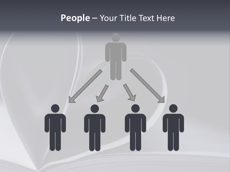 A Book With A Heart Shape On Top Of It PowerPoint Template