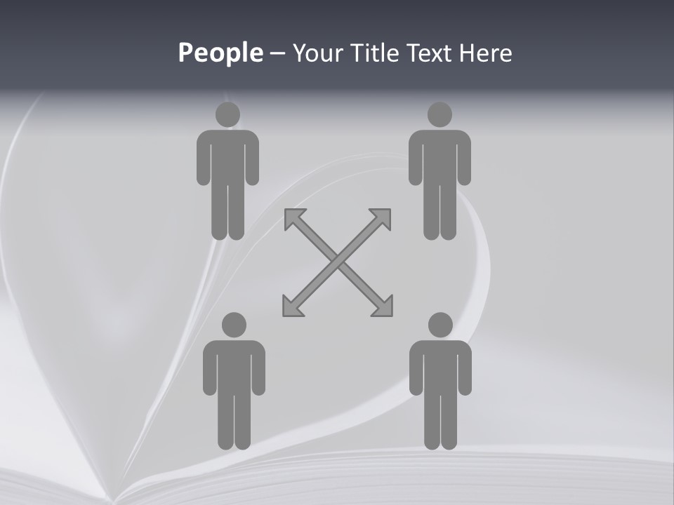 A Book With A Heart Shape On Top Of It PowerPoint Template