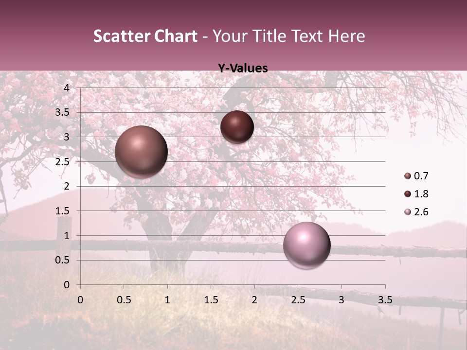 A Picture Of A Tree With A Fence In Front Of It PowerPoint Template