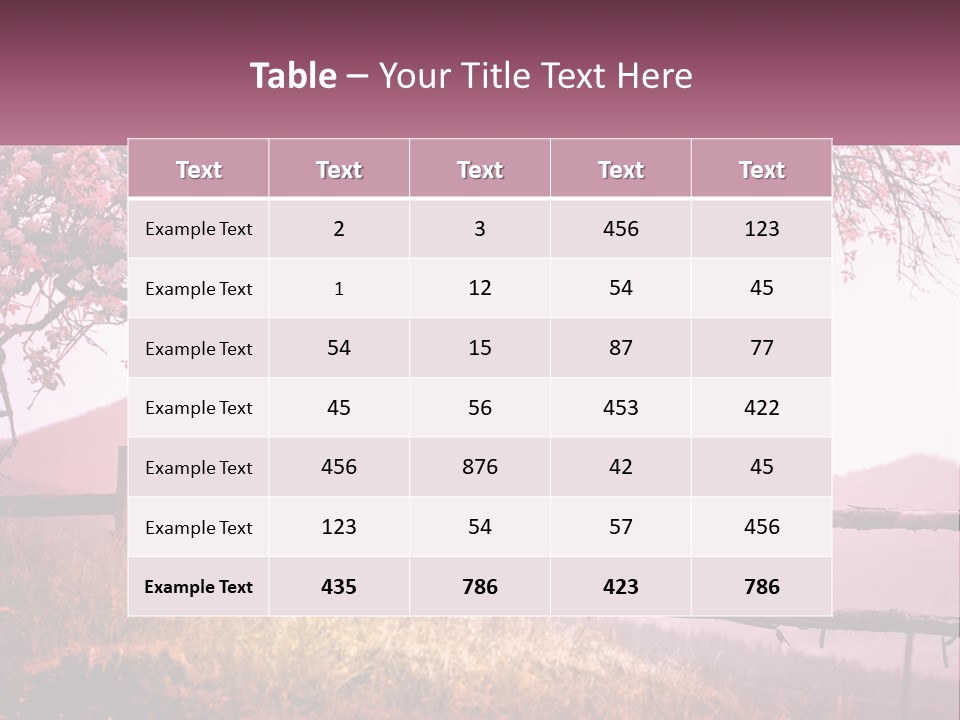 A Picture Of A Tree With A Fence In Front Of It PowerPoint Template
