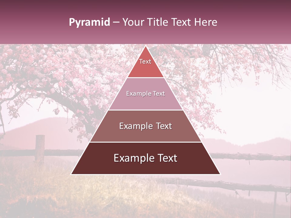A Picture Of A Tree With A Fence In Front Of It PowerPoint Template