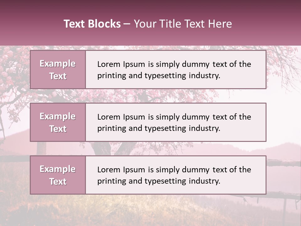 A Picture Of A Tree With A Fence In Front Of It PowerPoint Template