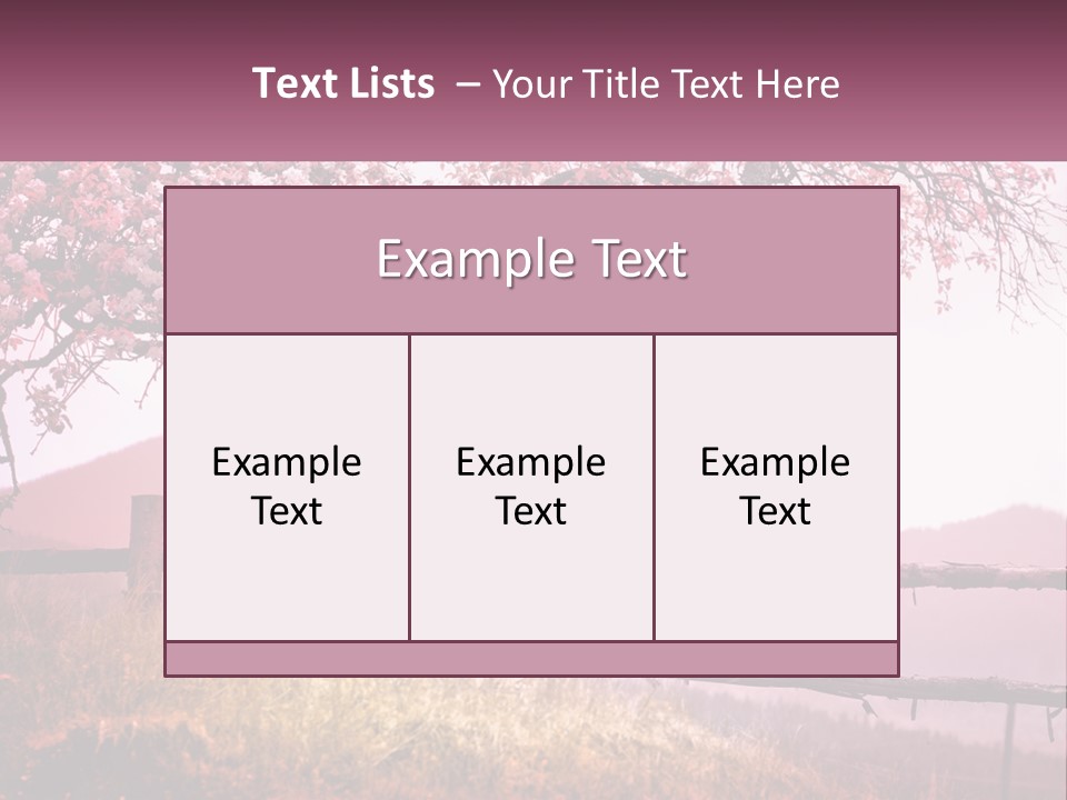 A Picture Of A Tree With A Fence In Front Of It PowerPoint Template