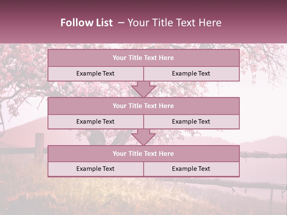 A Picture Of A Tree With A Fence In Front Of It PowerPoint Template
