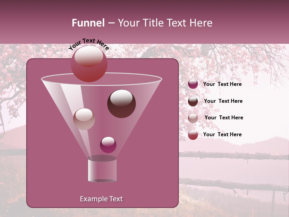 A Picture Of A Tree With A Fence In Front Of It PowerPoint Template