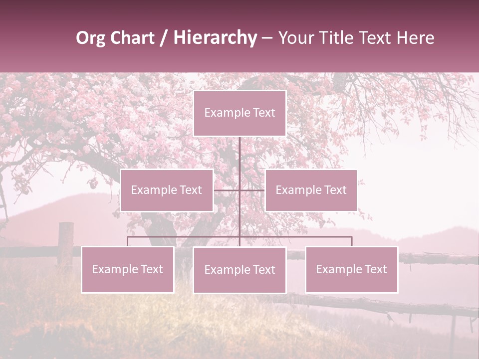 A Picture Of A Tree With A Fence In Front Of It PowerPoint Template
