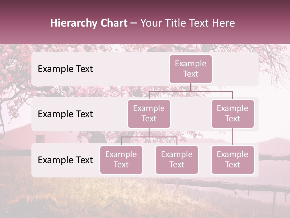 A Picture Of A Tree With A Fence In Front Of It PowerPoint Template