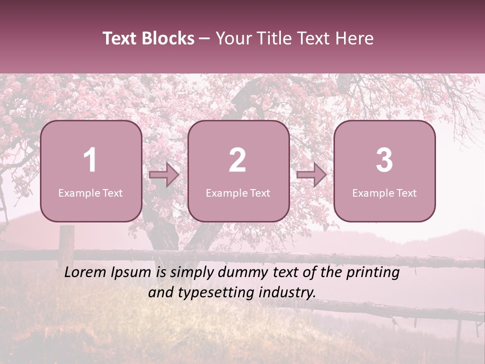 A Picture Of A Tree With A Fence In Front Of It PowerPoint Template