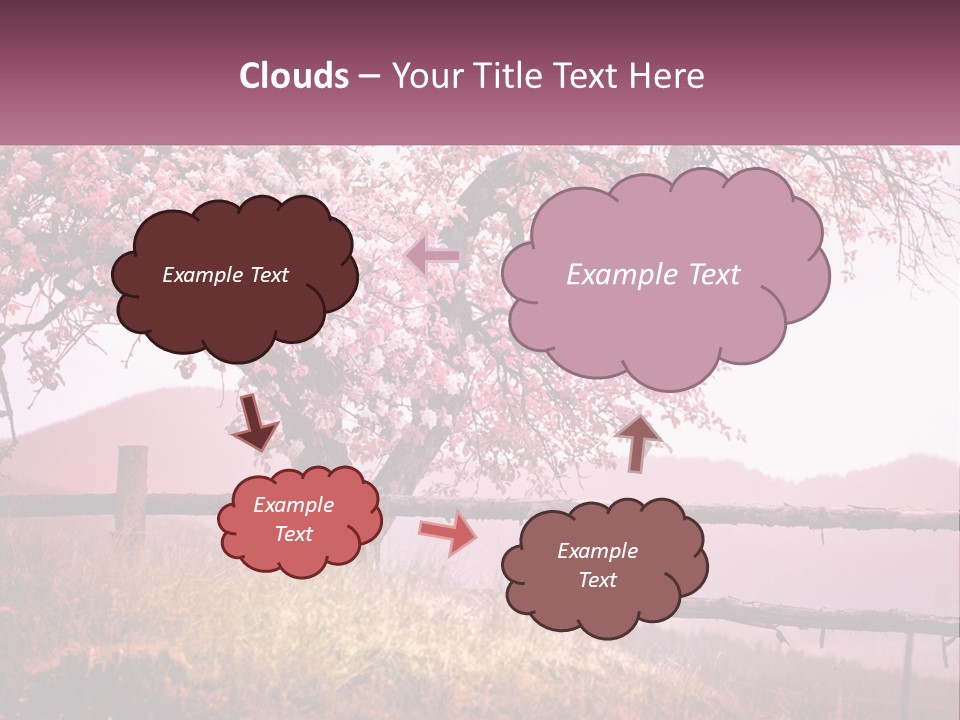 A Picture Of A Tree With A Fence In Front Of It PowerPoint Template