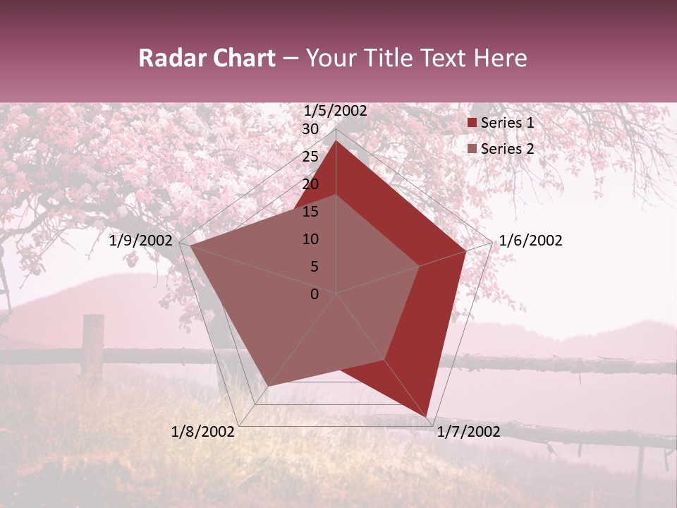 A Picture Of A Tree With A Fence In Front Of It PowerPoint Template