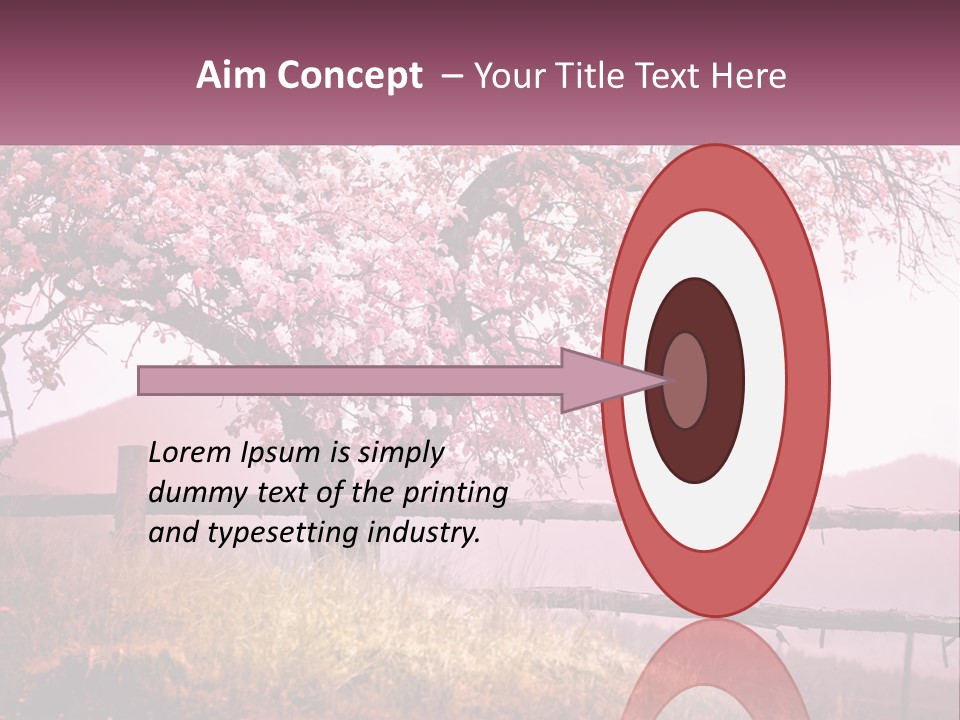 A Picture Of A Tree With A Fence In Front Of It PowerPoint Template