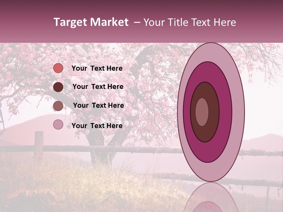 A Picture Of A Tree With A Fence In Front Of It PowerPoint Template