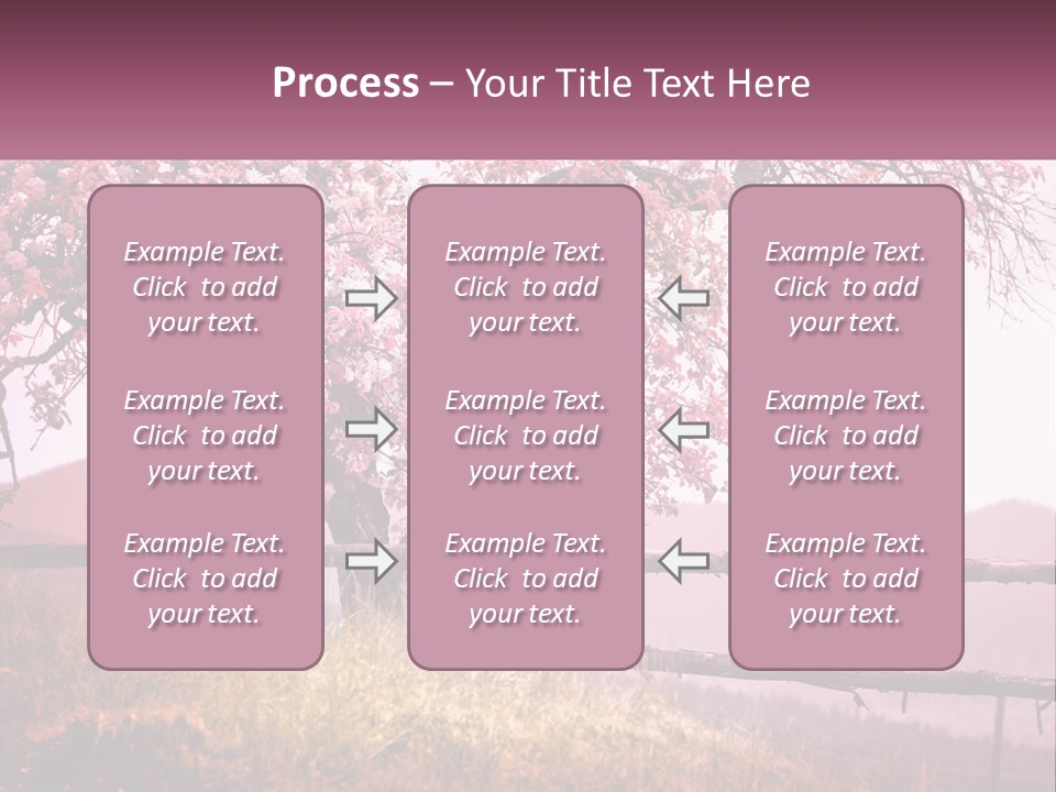 A Picture Of A Tree With A Fence In Front Of It PowerPoint Template