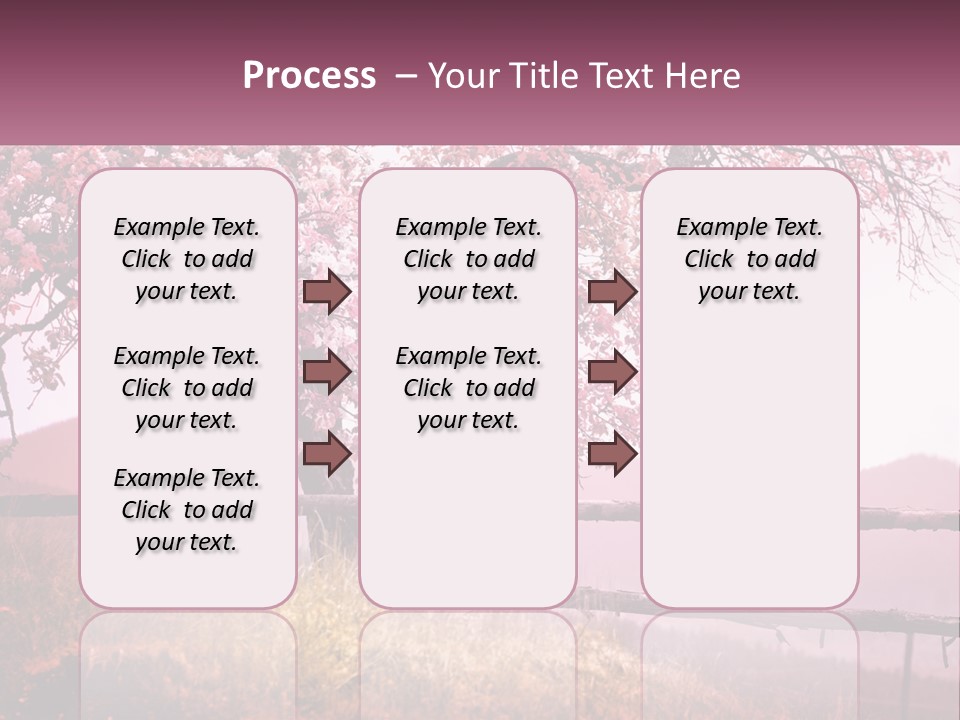 A Picture Of A Tree With A Fence In Front Of It PowerPoint Template