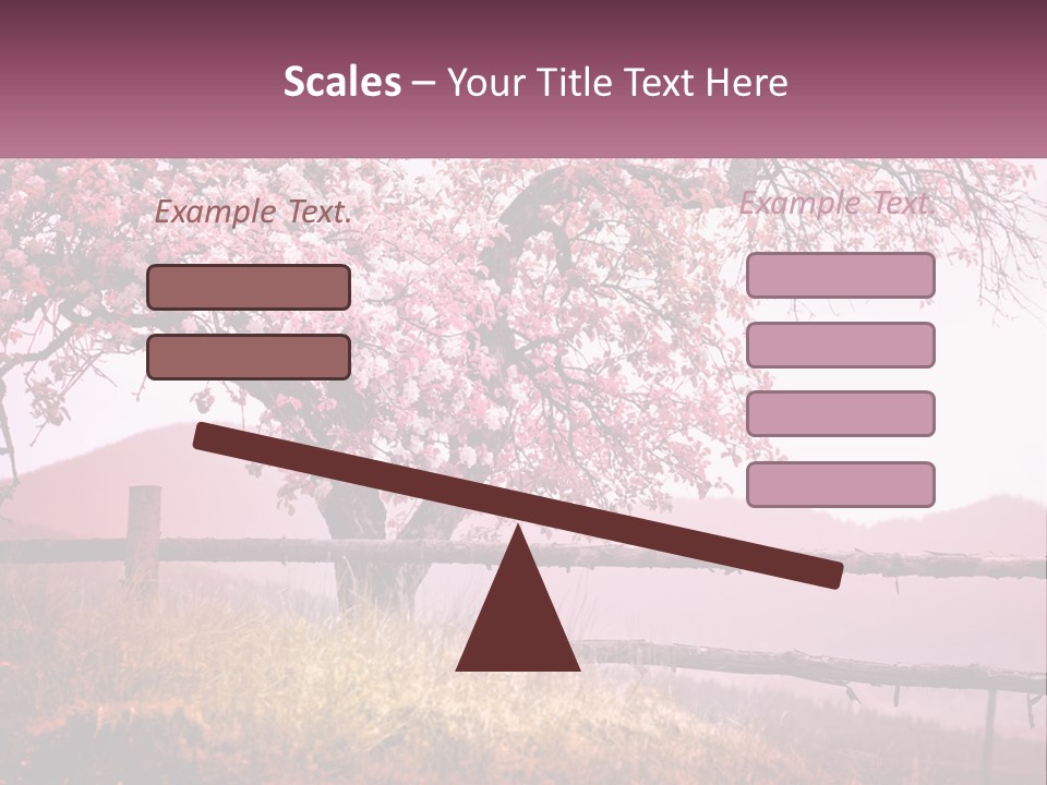 A Picture Of A Tree With A Fence In Front Of It PowerPoint Template