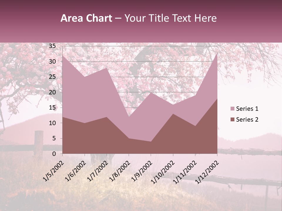 A Picture Of A Tree With A Fence In Front Of It PowerPoint Template