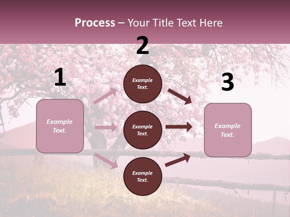 A Picture Of A Tree With A Fence In Front Of It PowerPoint Template