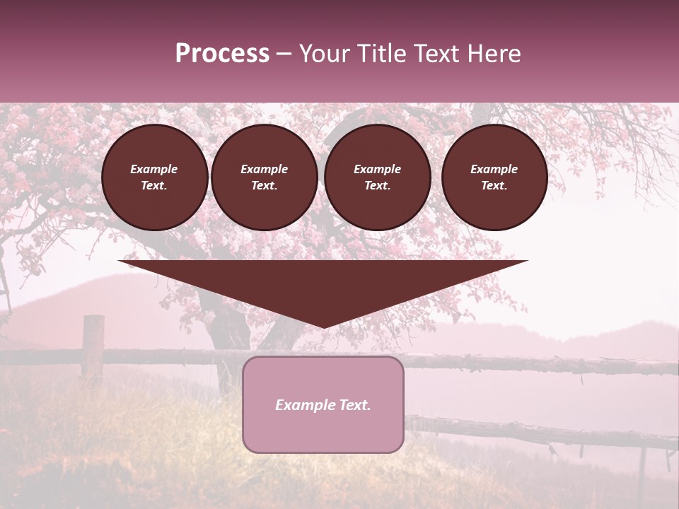 A Picture Of A Tree With A Fence In Front Of It PowerPoint Template
