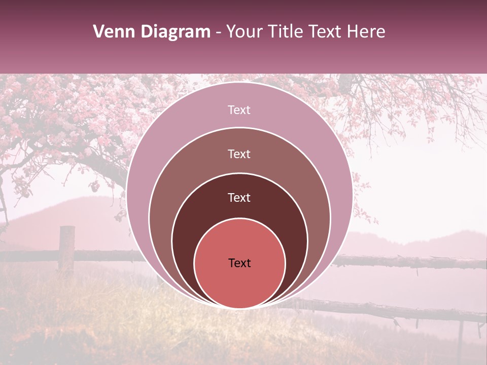 A Picture Of A Tree With A Fence In Front Of It PowerPoint Template