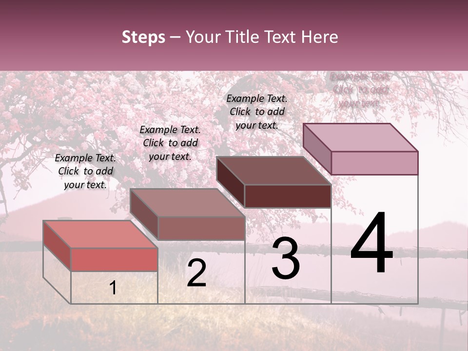 A Picture Of A Tree With A Fence In Front Of It PowerPoint Template