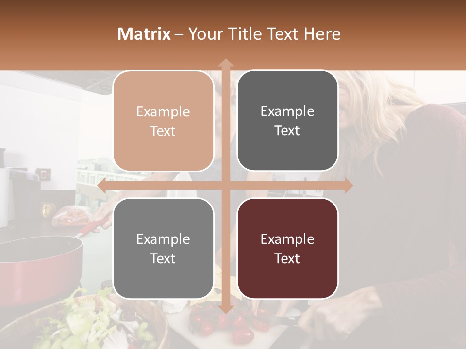 A Couple Of People In A Kitchen Preparing Food PowerPoint Template