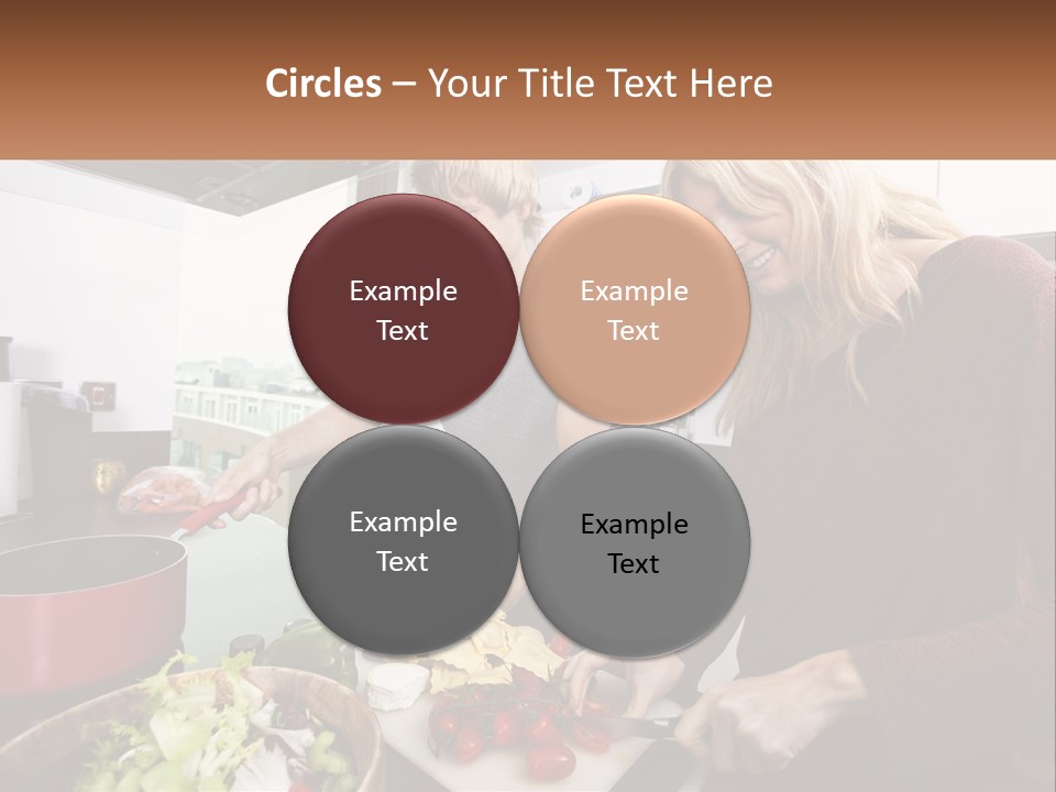 A Couple Of People In A Kitchen Preparing Food PowerPoint Template