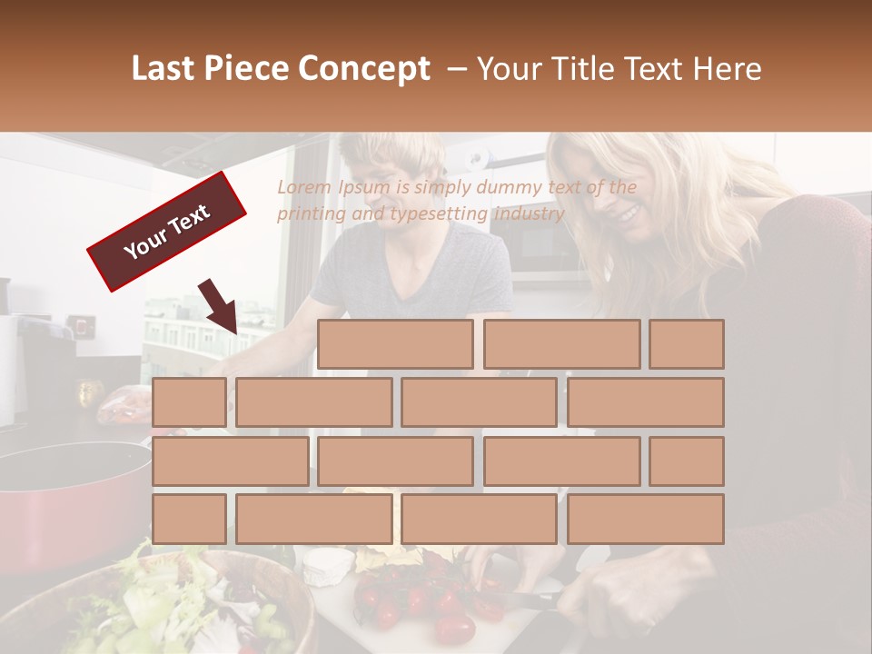 A Couple Of People In A Kitchen Preparing Food PowerPoint Template