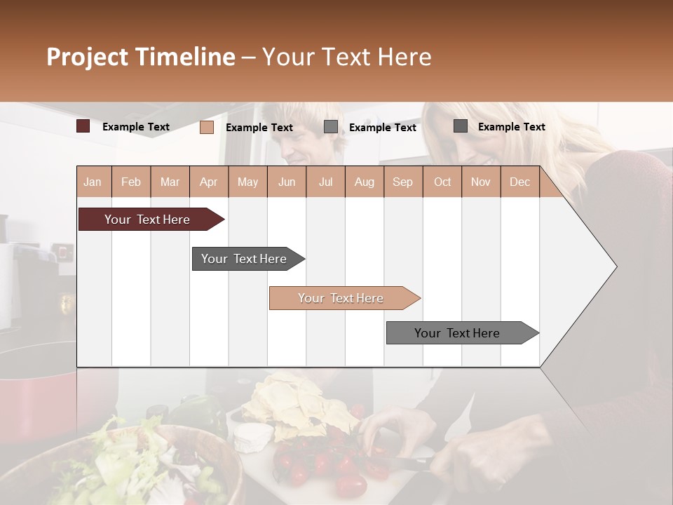 A Couple Of People In A Kitchen Preparing Food PowerPoint Template