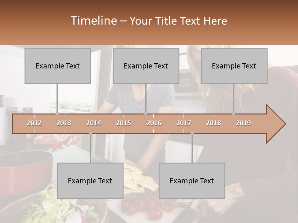 A Couple Of People In A Kitchen Preparing Food PowerPoint Template