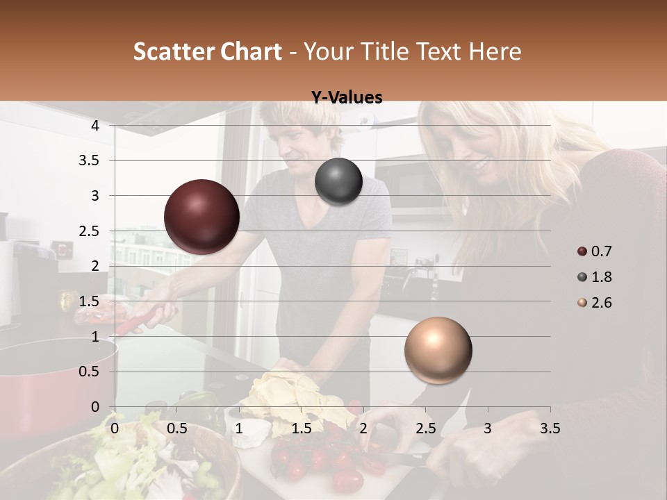 A Couple Of People In A Kitchen Preparing Food PowerPoint Template