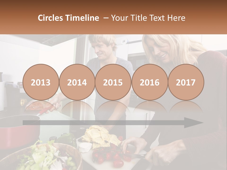 A Couple Of People In A Kitchen Preparing Food PowerPoint Template