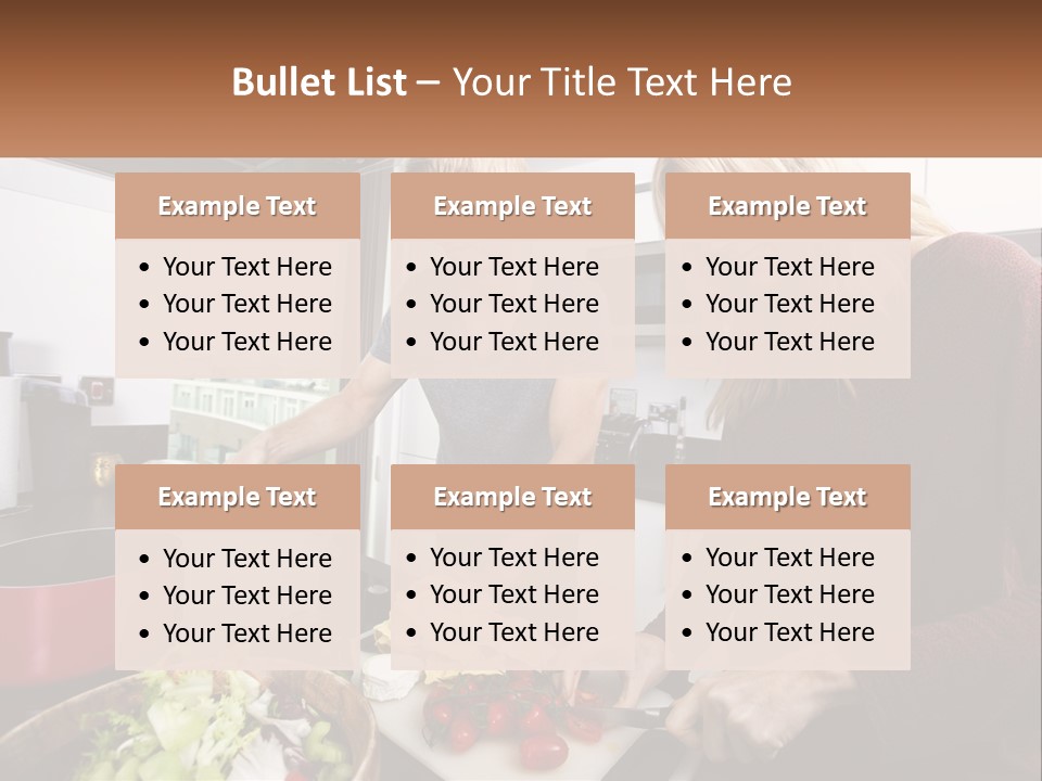 A Couple Of People In A Kitchen Preparing Food PowerPoint Template