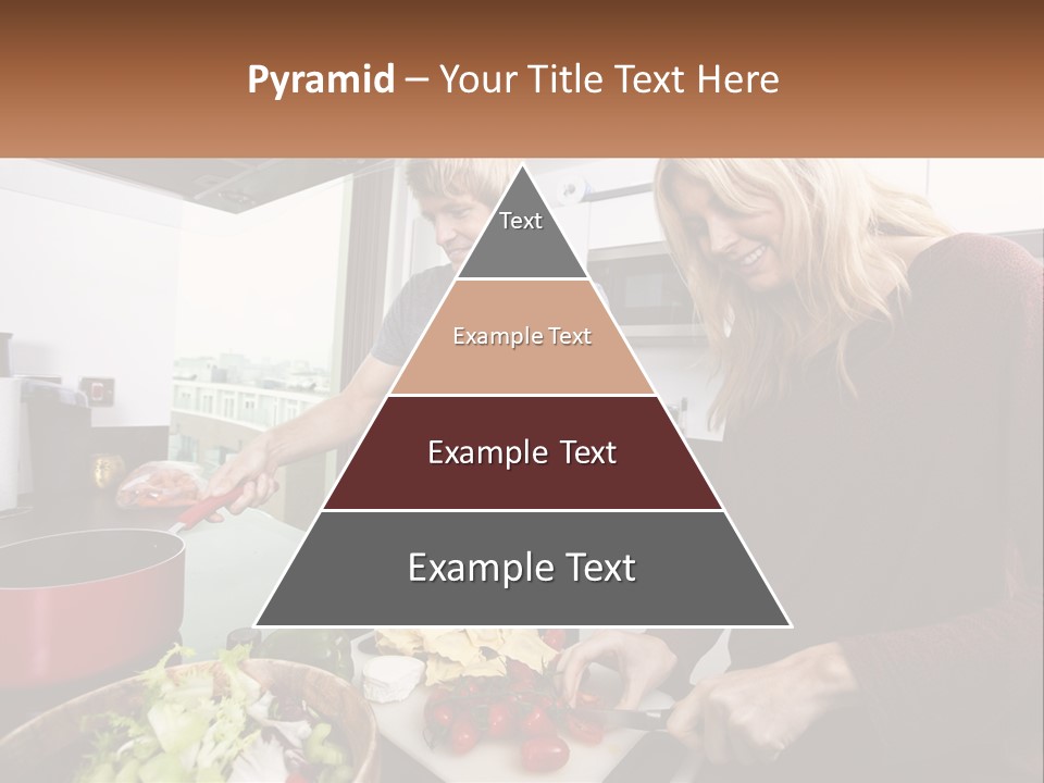 A Couple Of People In A Kitchen Preparing Food PowerPoint Template