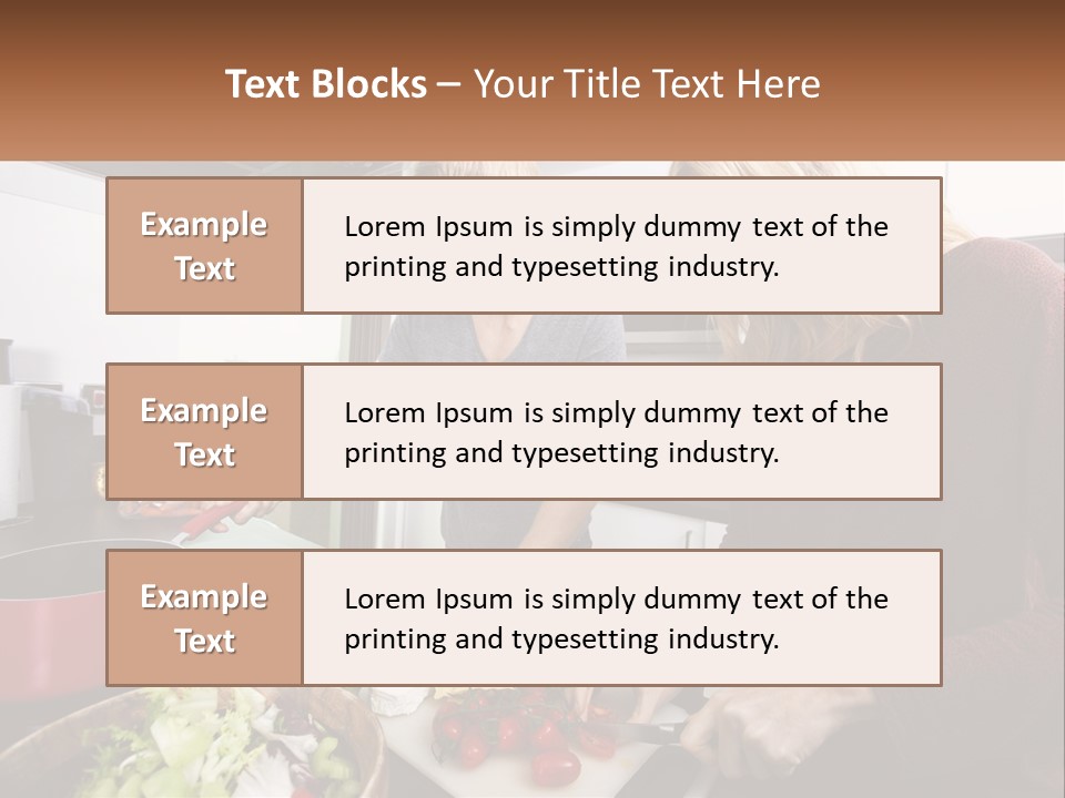 A Couple Of People In A Kitchen Preparing Food PowerPoint Template